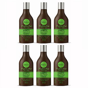 Kit Atacado 6 Shampoo Purificante Pistache Therapy Anjore Óleo de Pistache e Manteiga de Murumuru