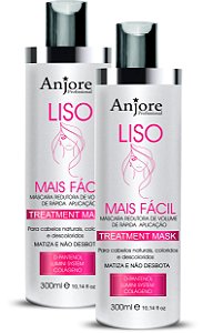 2 Progressiva De Chuveiro Liso Mais Fácil Anjore 300ml Alisa E Matiza