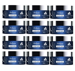 Kit Atacado 12 Máscara Hidratante Cocoanut Anjore 300gr com Óleo de Coco e Monoi Hidratação Nutrição