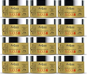 Kit Atacado 12 Máscara Argan D'oro SOS Hidratação Restauradora com Óleo de Argan e Ojon 300gr Anjore