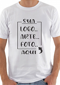 Camiseta Personalizada Com Sua Arte Logo Foto Frase