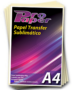 Papel Sublimatico Pro Paper A4 90grs c/100 folhas (Fundo Amarelo)
