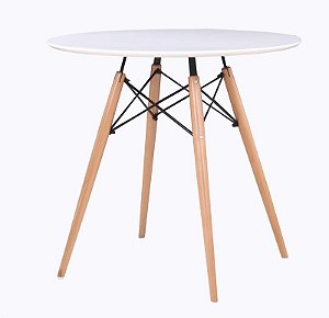 Mesa Eiffel com Tampo Branco 80 cm