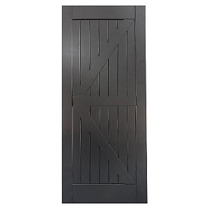 Porta De Madeira De Correr Tipo Celeiro Modelo K 91cmx2,13m Black