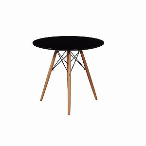 Mesa Eiffel com Tampo Preto 60 cm