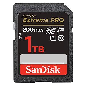 Cartão de Memória Sandisk SDXC 1TB Extreme Pro UHS-I V30 200mb/s