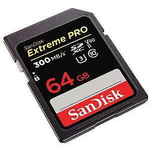 Cartão de Memória Sandisk SDHC 64GB Extreme Pro UHS-II V90 300mb/s