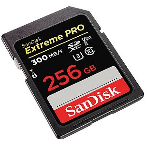 Cartão de Memória Sandisk SDHC 256GB Extreme Pro UHS-II V90 300mb/s