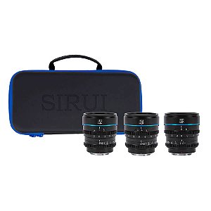 Kit de Lentes Sirui Night Walker 24mm, 35mm e 55mm T1.2 S35 Cine RF-Mount