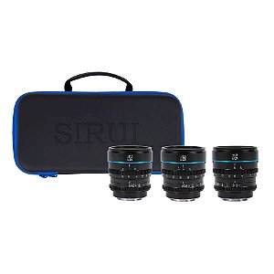 Kit de Lentes Sirui Night Walker 24mm, 35mm e 55mm T1.2 S35 Cine E-Mount