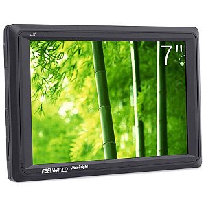 Monitor 4K Para Câmeras FeelWorld 7” com Loop-Through HDMI