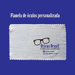 100 flanela de óculos personalizada
