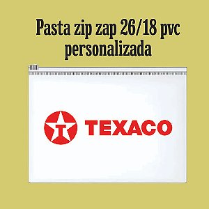 Pasta zip zap pvc personalizada 26/18