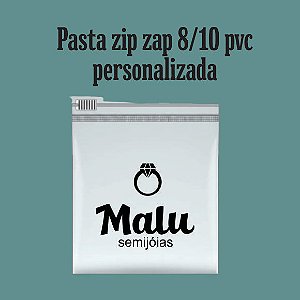 100 pasta zip zap pvc personalizada 8/10