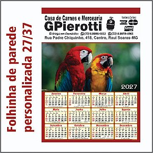 100 folhinha de parede personalizada 27/37