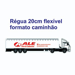 500 régua flexível formato caminhão personalizada 20 cm