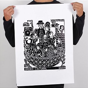 Xilogravura "Balaio Cultural" por Givanildo