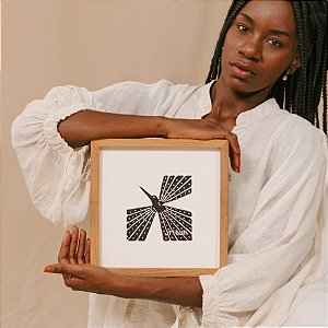 Quadro Colibri P Preto por Leo Allouchie e J. Miguel