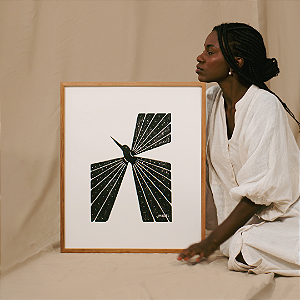 Quadro Colibri G Preto por Leo Allouchie e J. Miguel