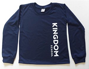 Camiseta Azul Manga Longa Kingdom School