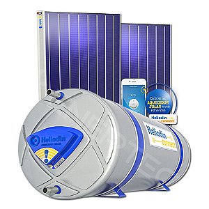 Kit Aquecimento Solar Boiler 400 Litros Wi-Fi Baixa Pressão