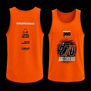 CAMISETA REGATA LARANJA 270 DIAS - DESAFIO 365 DIAS 2025