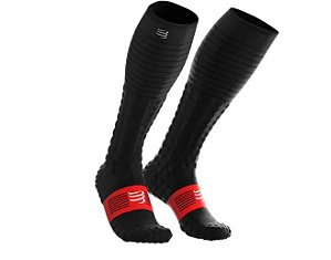 MEIA COMPRESSPORT FULL SOCKS RACE - PRETA/VERMELHA