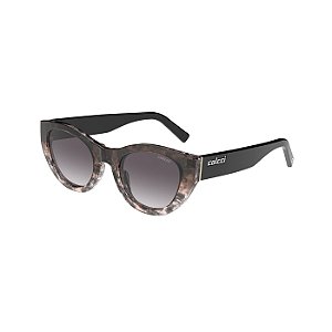 Óculos de Sol Feminino Colcci Rita Marrom Marmorizado Rosa Lente Cinza Degradê