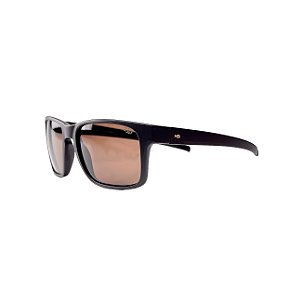 Óculos de Sol Masculino HB Sunset Preto Fosco Lente Marrom