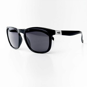 Óculos de Sol Masculino HB Dingo Preto Brilho Lente Cinza