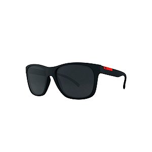 Óculos de Sol Masculino HB Underground Matte Black D Red Grey