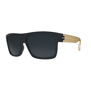 Óculos de Sol Masculino Hb Would 2.0 Matte Black Wood Gray