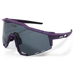 Óculos Esportivo Hupi Stelvio Roxo e Preto Fosco Lente Cinza