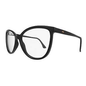 Armação de Grau Feminina HB 0484 Preto Brilho Tamanho 55
