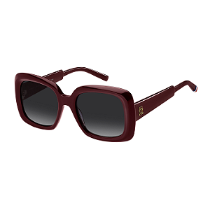 Óculos de Sol Feminino Tommy Hilfiger TH 2208/S Borgonha Brilho Lente Degradê