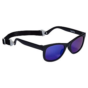 Óculos de Sol Buba Preto Fosco Lente Azul Espelhada - 3 a 36 meses