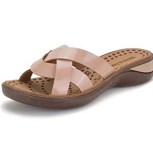 Tamanco Feminino Salto Baixo Nude Terra & Água -