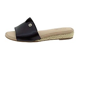 Sandália Feminina Rasteira Preta Modare