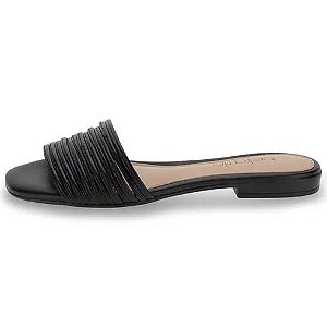 Sandália Feminina Rasteira Preta Beira Rio