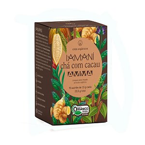 1 Chá Iamaní Orgânico Cacau Amma - 15 Sachês De 1,5 Grs