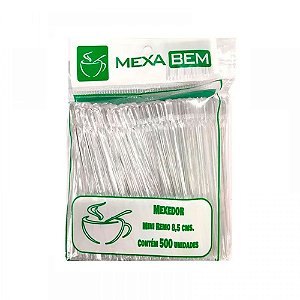 Mexedor Tipo Mini Remo 8,5 Cm Cristal 500 unid