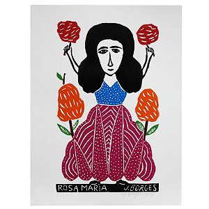 Xilogravura "Rosa Maria" G - J. Borges - PE