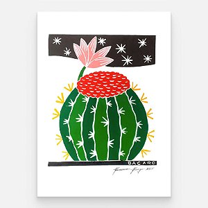 Xilogravura Coroa de Frade P - Bacaro Borges - PE