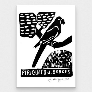 Xilogravura Piriquito P - assinada por J. Borges - PE (Última peça)