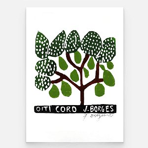 Xilogravura Oiti Coró P - assinada por J. Borges - PE (Última peça)