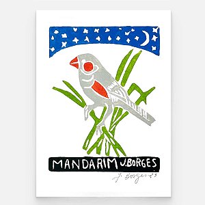 Xilogravura Mandarim P - assinada por J. Borges - PE (Última peça)