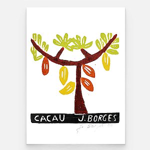 Xilogravura Cacau P - assinada por J. Borges - PE (Última Peça)