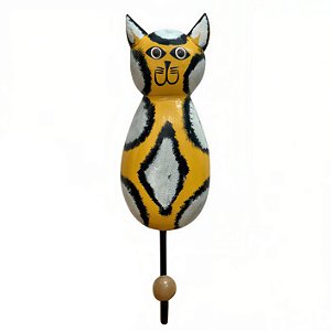 Cabideiro Gato Amerelo com Manchas Brancas - Gervásio - MG