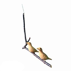 Galho com 2 Pássaros M - Santa Brígida - BA