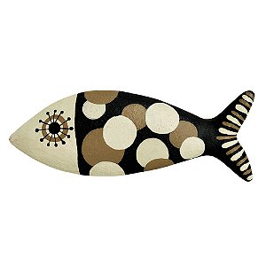 Peixe Pintura Preto e Marfim - Tacy Pontual - PE